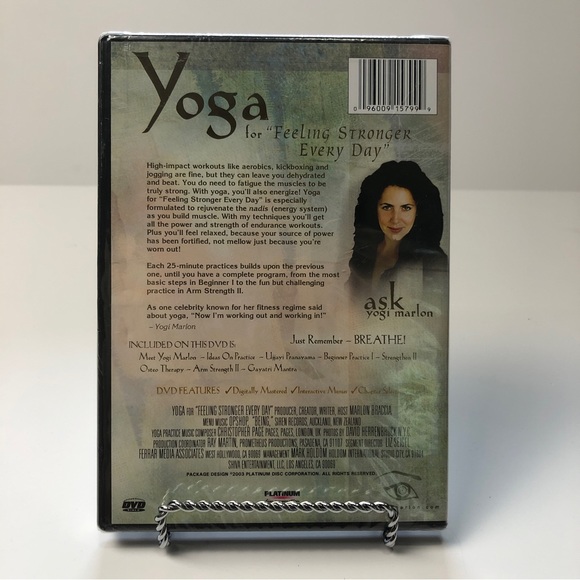 Yogi Marlon DVD Yoga for Feeling Stronger Every Day-25 Min. Practices SEAL 2003 - Picture 5 of 5